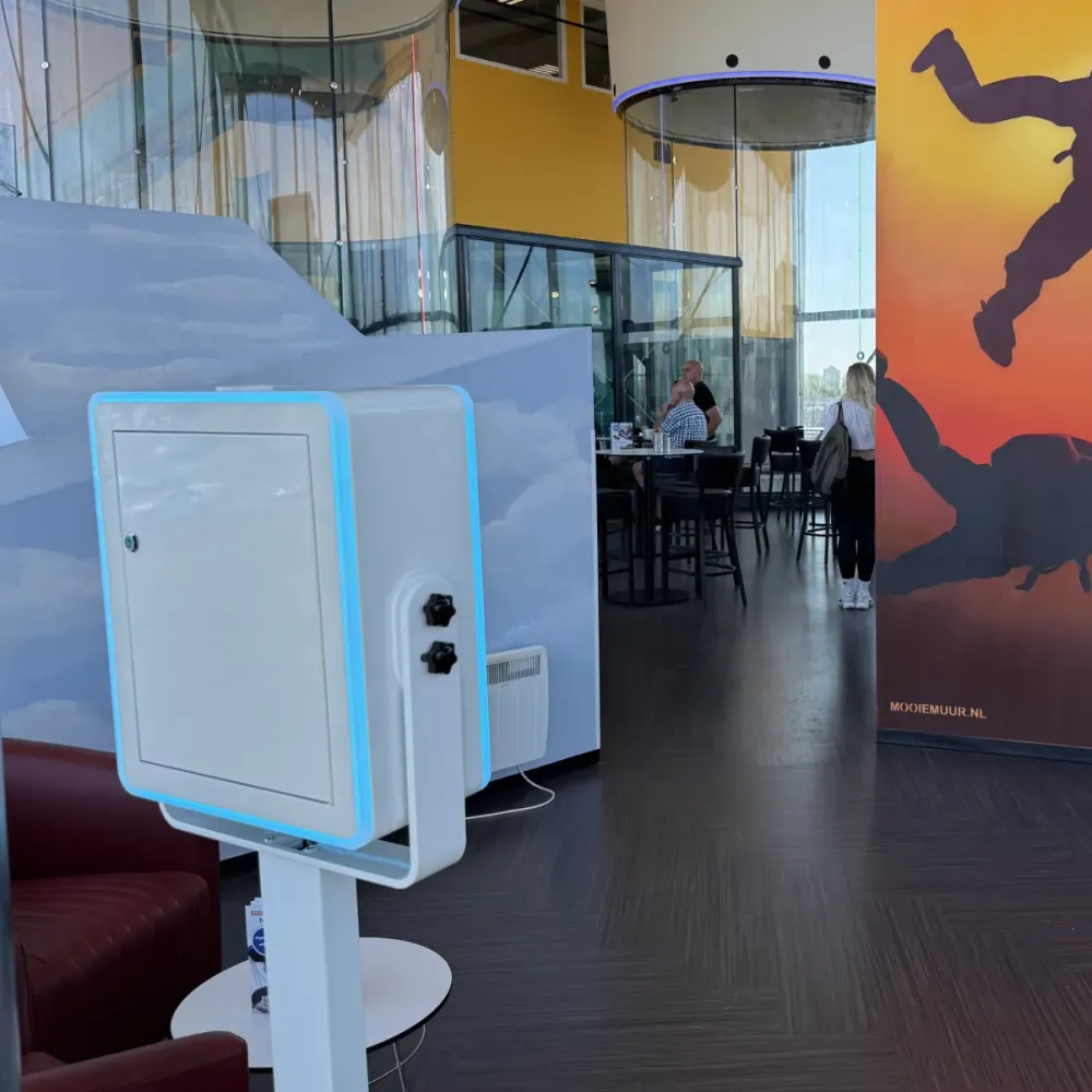 Case Study: City Skydive Utrecht installeert permanente custom photobooth